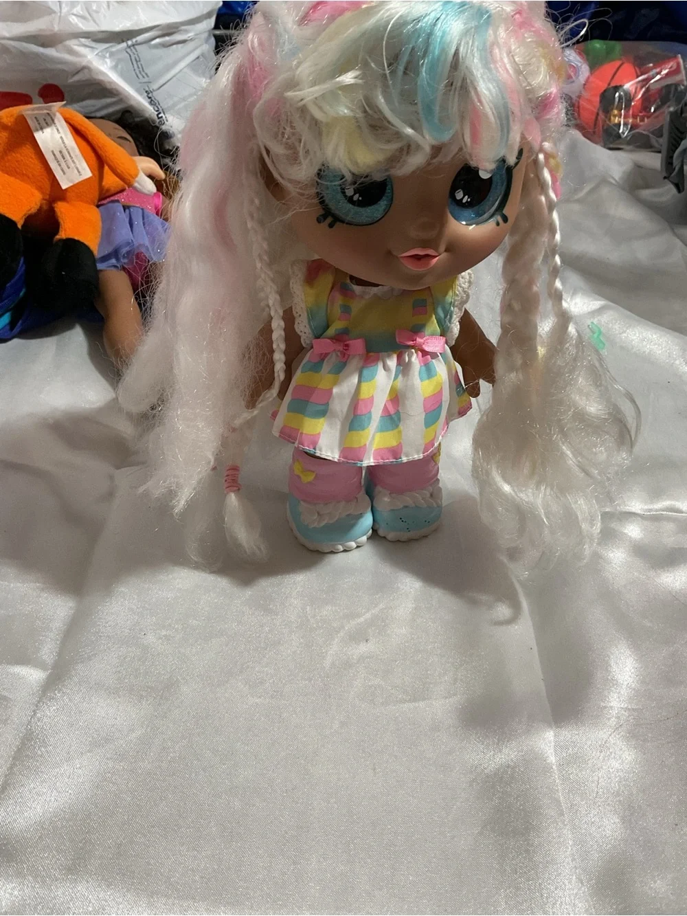 Rainbow Pastel Fashion Doll - Pink, Blue & White